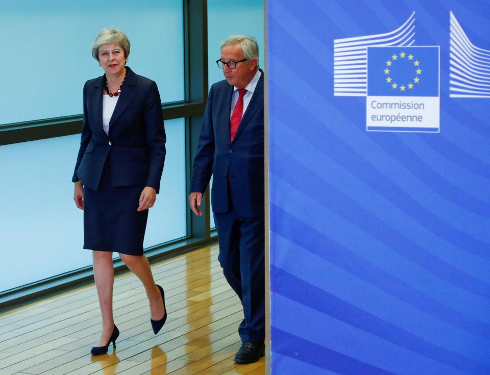  The PM - pictured with Jean-Clude Juncker - heads out to Brussels to take personal charge of Brexit negotiations