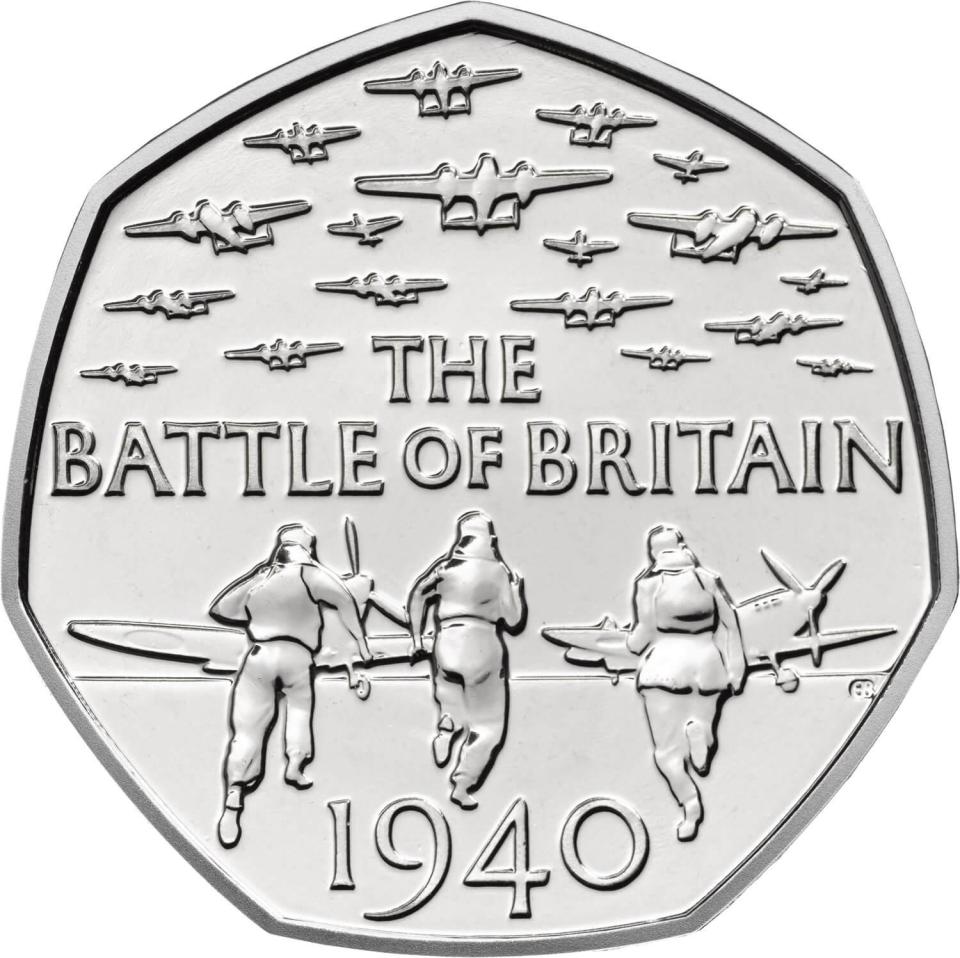 The Battle of Britain 50p coin will also be reissued next year