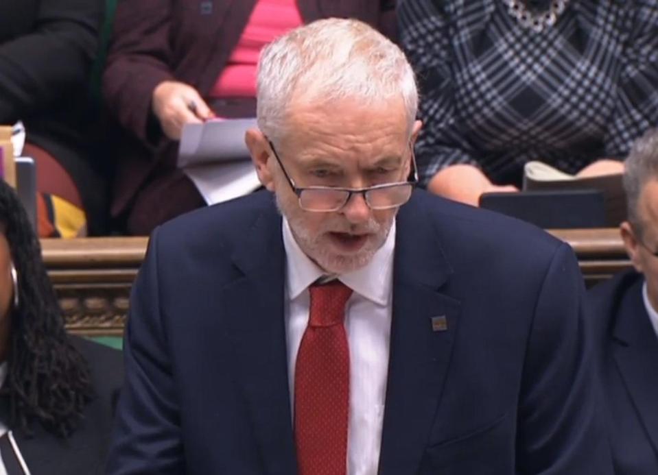  Jeremy Corbyn speaking in the House of Commons today