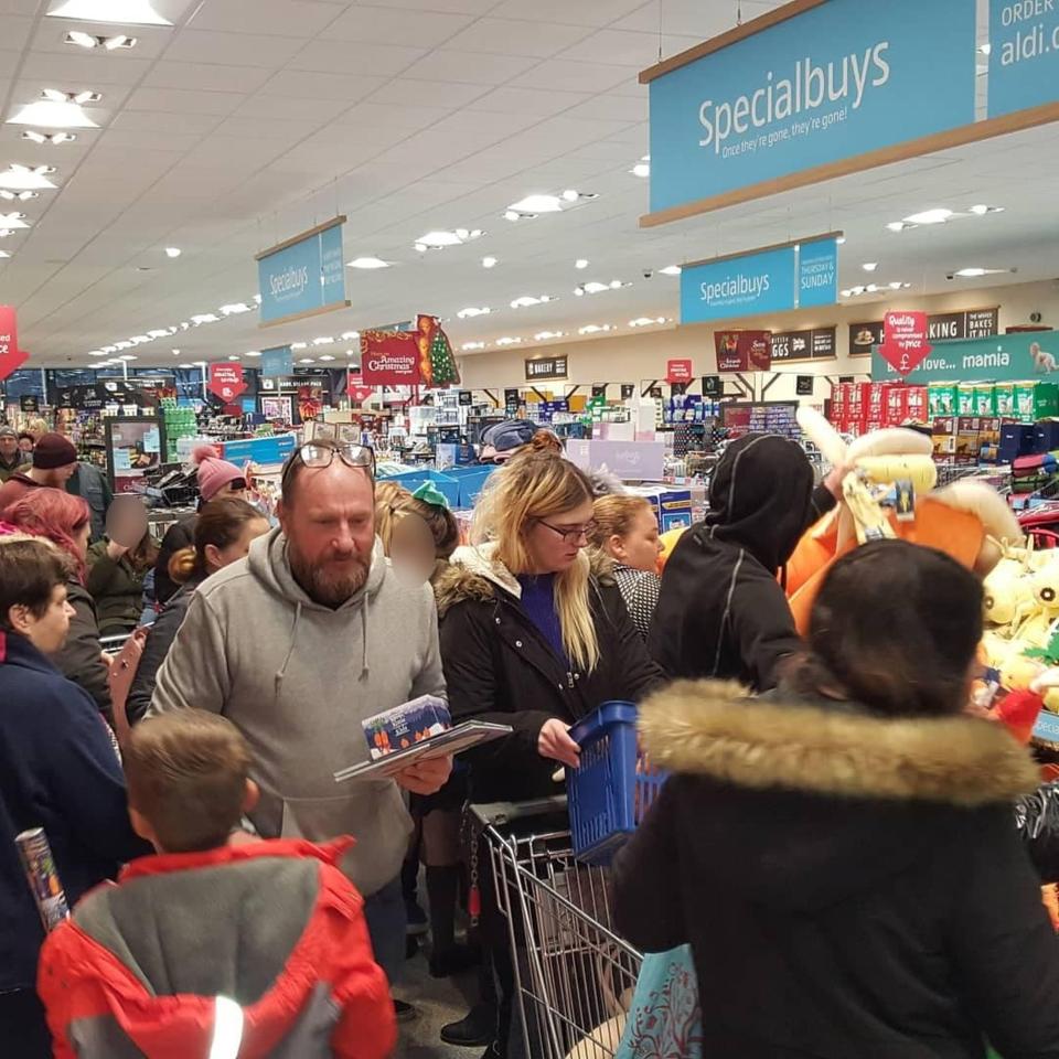 Shoppers crowd into Aldi in Skegness to get their hands on Kevin the Carrot