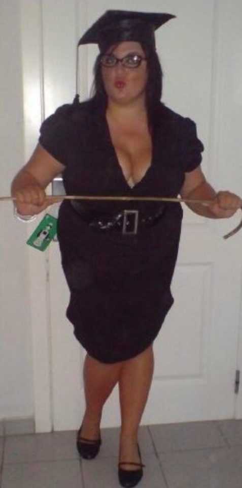 Maths teacher Ms Altariva poses on her Facebook page in a raunchy teacher's outfit