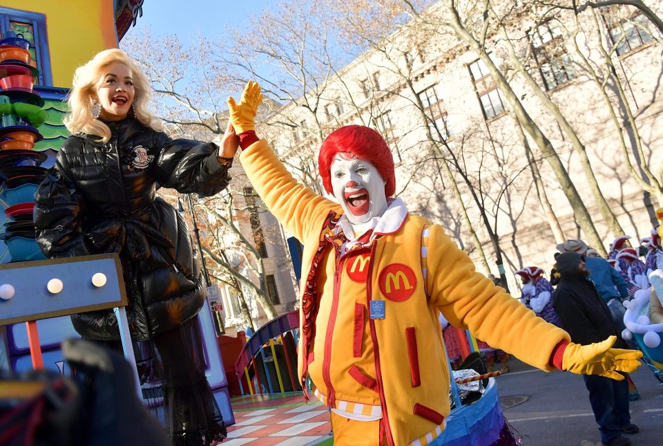  Rita high-fived Ronald McDonald at the family-friendly festivities