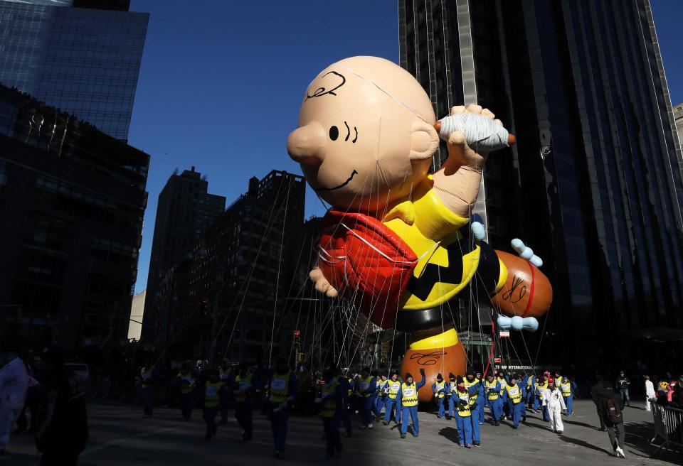  Lots of familiar characters - including Charlie Brown - had their shining moment in the parade