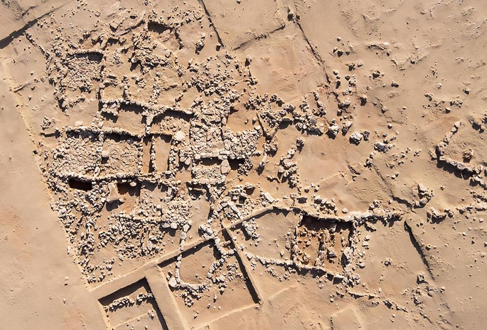  The archaeological site seen from the air... it is thought that this is just a small part of a large city