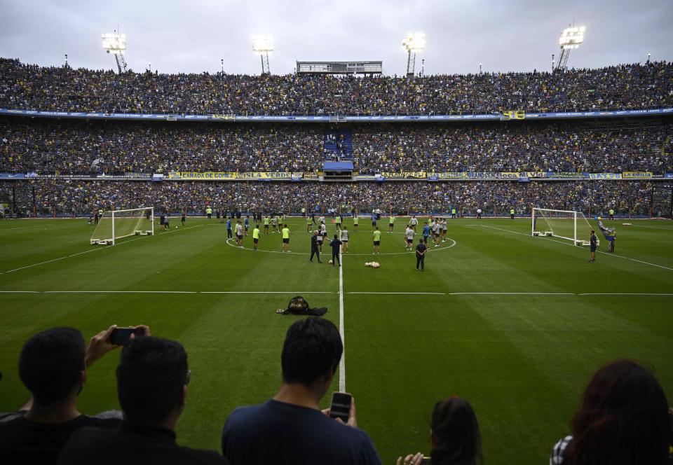 Tens of thousands made their way to the stadium to watch the final training session