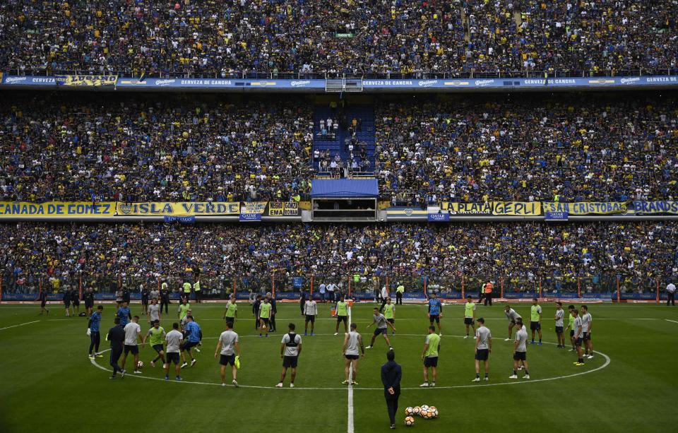 Boca Juniors fans were out in full force for Thursday's training session