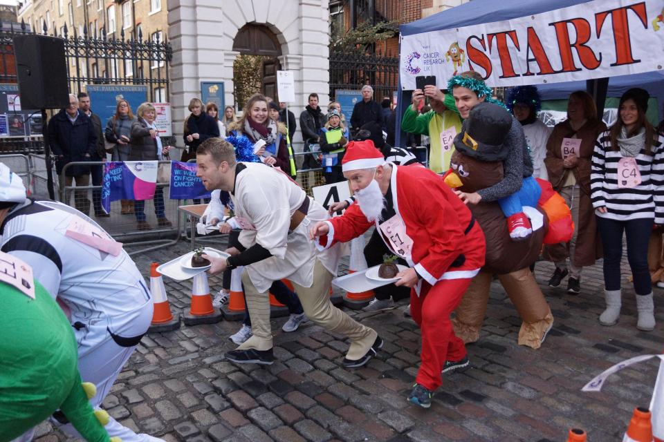  The Christmas Pudding Race will takes place through the Covent Garden Piazza on Dec 8, 2018