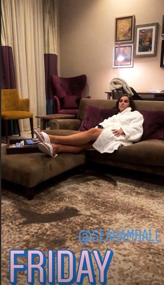  Vicky documented her spa break on Instagram