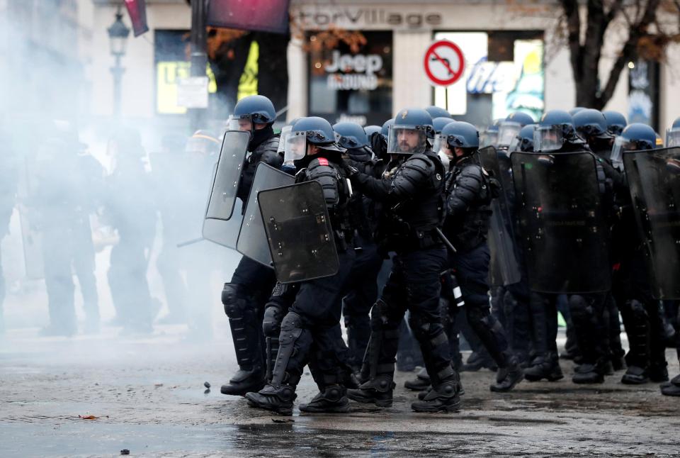  Riot cops have been deployed on the streets of the capital to quell the unrest