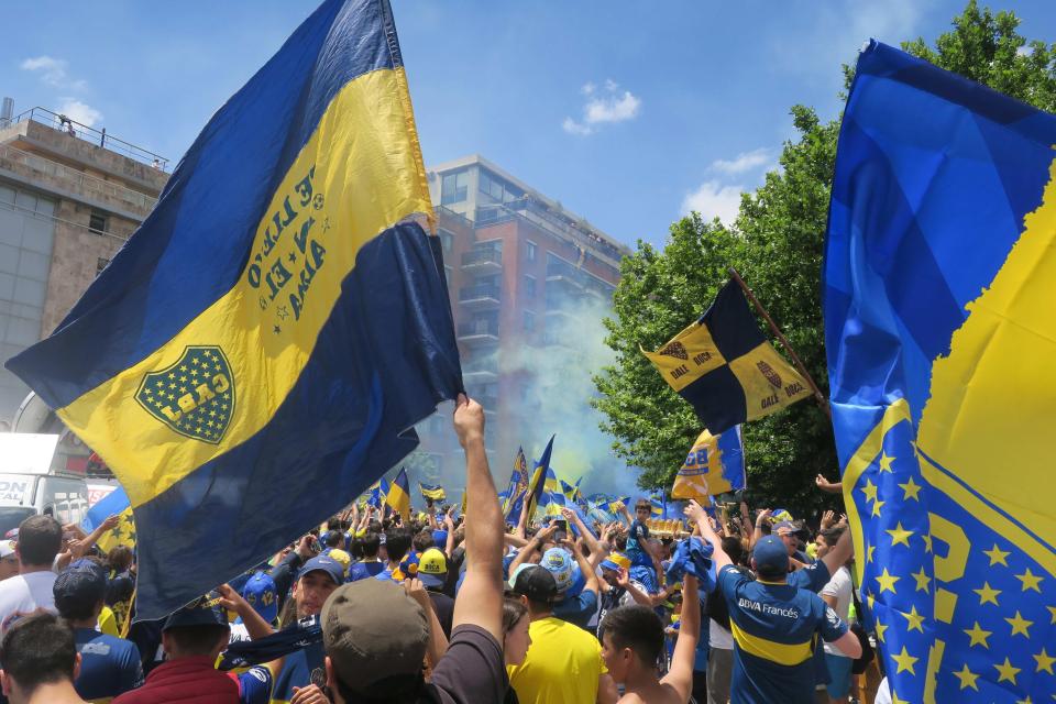 Boca Juniors fans made their presence known in the Argentina capital