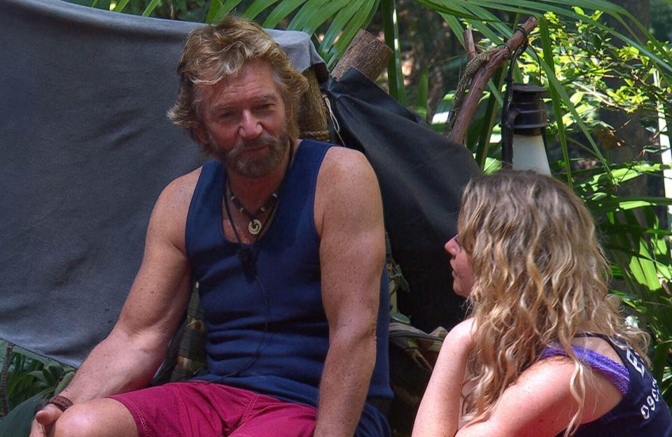  Noel has been a hit with the female campmates, seen here chatting away to Emily Atack