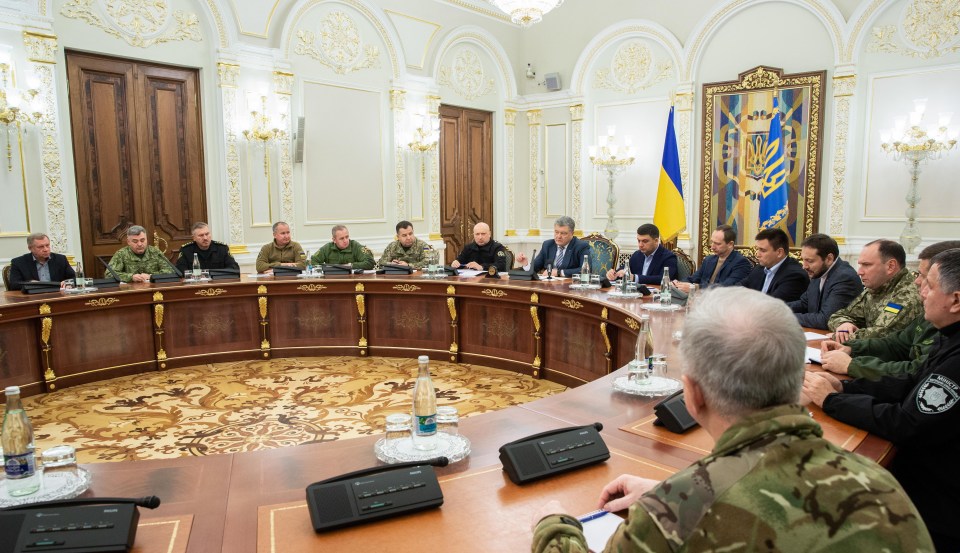 Ukraine’s war council meets after the naval clashes with Russia off the Crimean peninsula