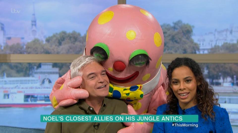  The set was sent into disarray when Mr Blobby entered