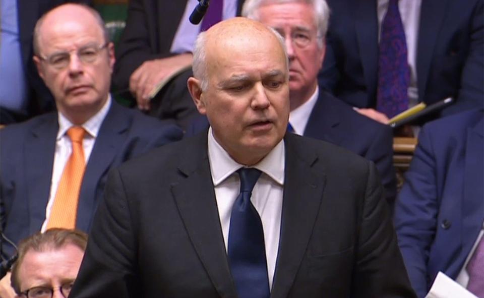  Also questioning Theresa May, Iain Duncan Smith rejected the plans