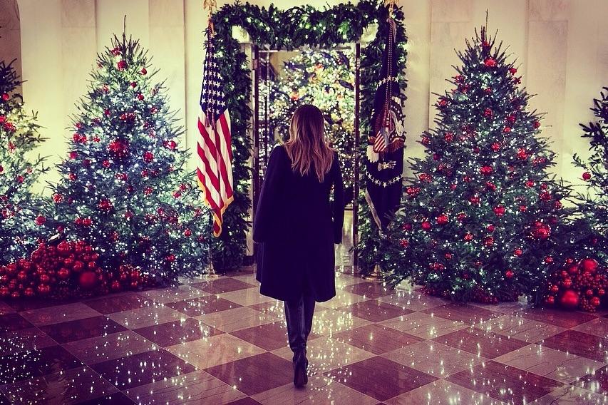  Mrs Trump posted a video of herself proudly walking through her newly decorated home