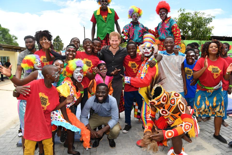  Prince Harry attends Circus Zambia at a Queen's Commonwealth Trust event, Lusaka