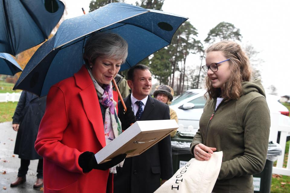  Mrs May spoke out on a visit to Wales as part of a tour to sell her deal