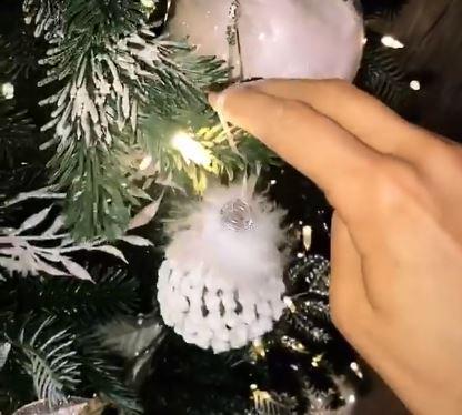  The Instagram sensation started off by showing her 1.4 million followers how she decorates her tree