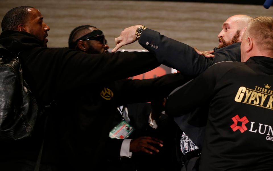  Tensions boiled over during the recent press conference between Deontay Wilder and Tyson Fury