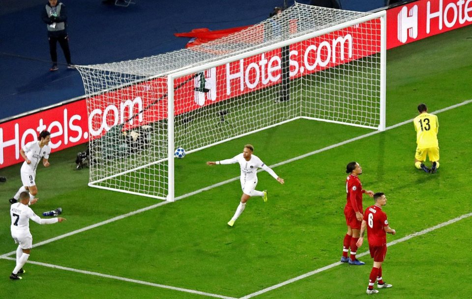 The former Barcelona forward slotted past Alisson to make it 2-0 at the Parc des Princes