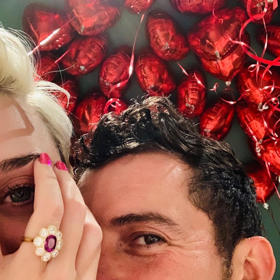  Katy shared this photo in 2019 to reveal she was engaged to Orlando