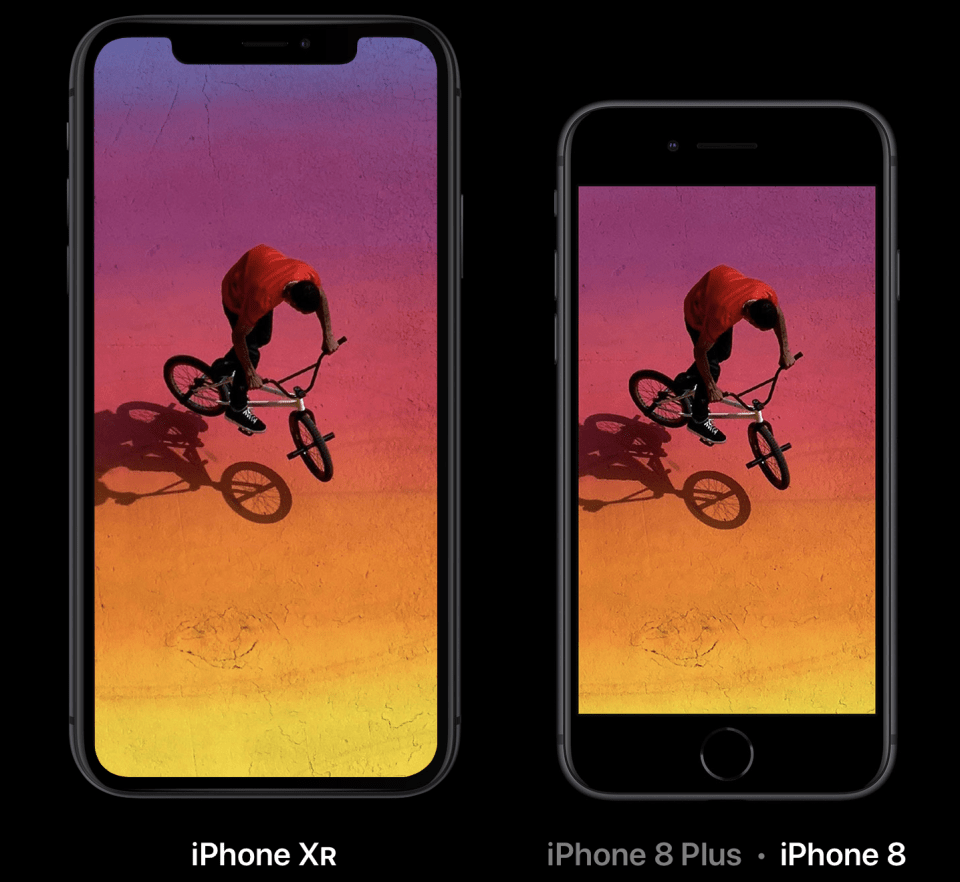  The iPhone XR is marginally pricier than the iPhone 8, but has a far bigger screen and a more futuristic design