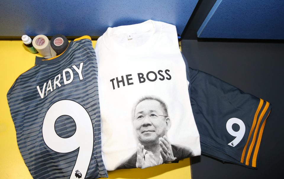  Leicester players are wearing this t-shirt under their jerseys against Cardiff in honour of their late chairman