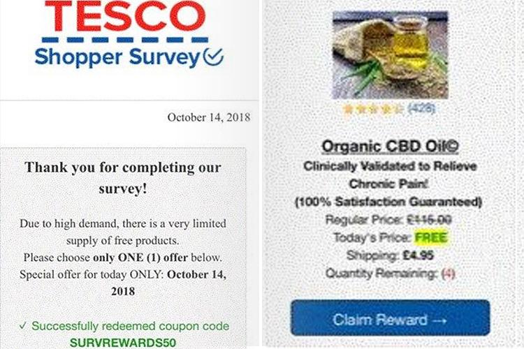  Scammers have been targeting customers with emails about a fake survey