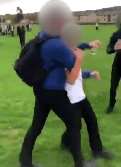 Shocking footage shows the attack in a Huddersfield school