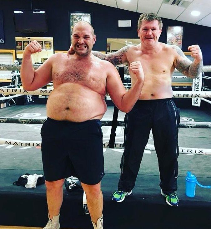 Tyson Fury shows why he had to cut out the equivalent in weight of Ricky Hatton when he started his preparations for Deontay Wilder