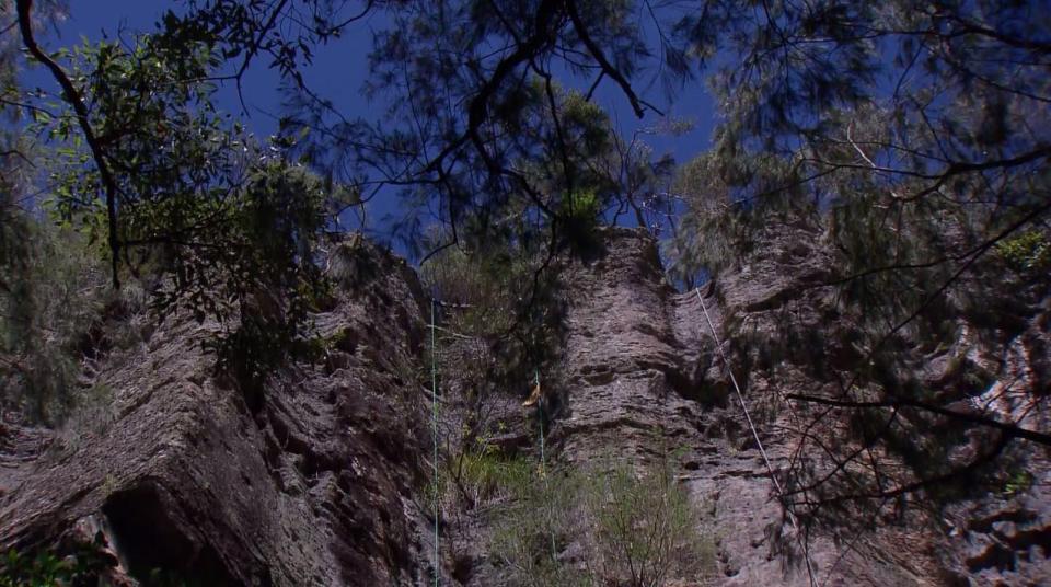  The height of the cliff looked extremely daunting