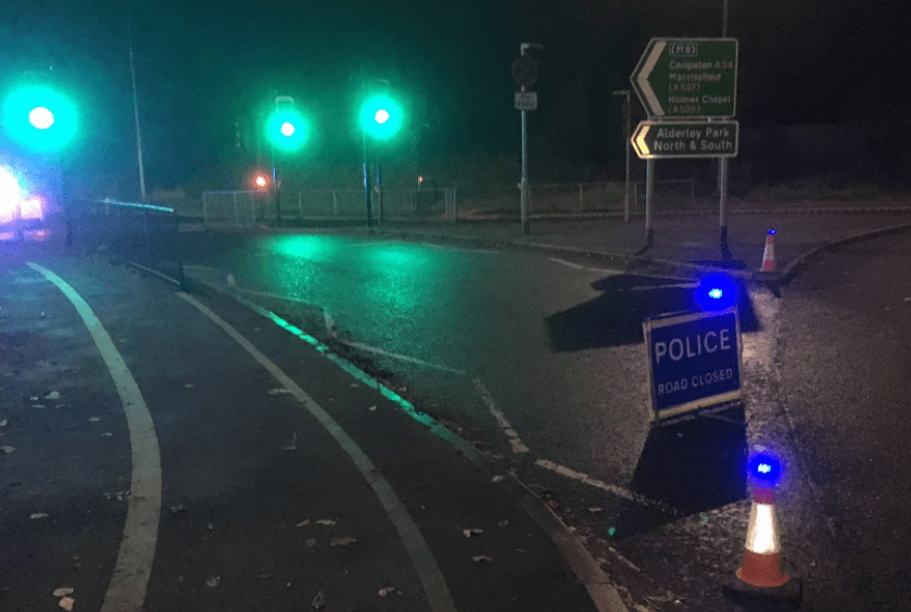  A crash involving a car and minibus on the A34 in Cheshire has killed a man and a child, injuring nine others