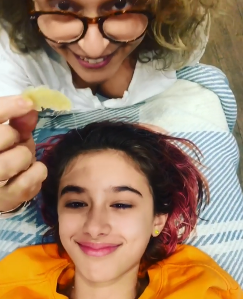  Nadia shared a clip of herself waxing daughter Kiki's upper lip on Instagram