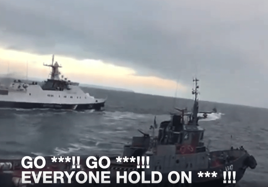  The crew on board the Russian ship are then told to prepare for impact