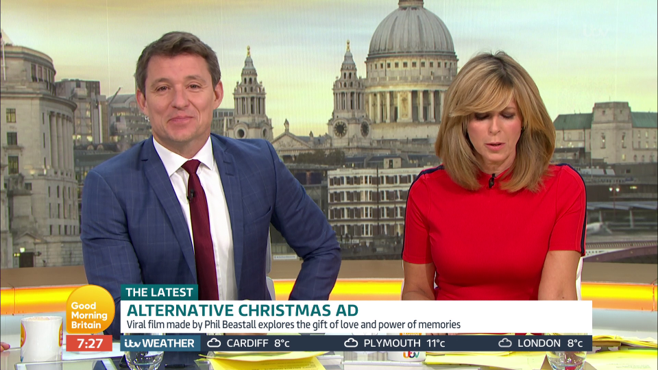  Ben Shephard and Kate Garraway interviewed the maker of the Love is a Gift Christmas ad that fans are saying is 'better than John Lewis ad' and Ben admitted he can't watch it without 'crying'