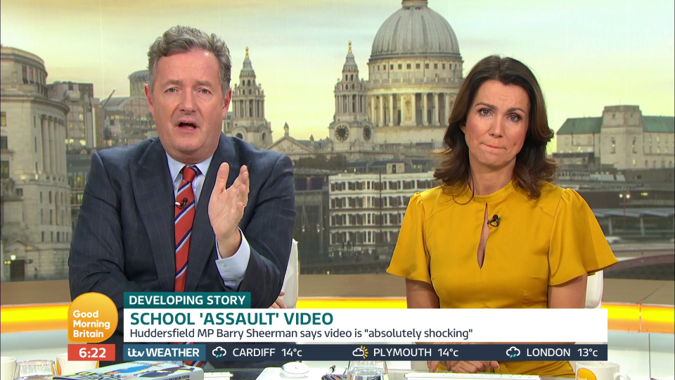  Piers Morgan has called David Beckham "weird" for kissing his daughter David Beckham on the lips