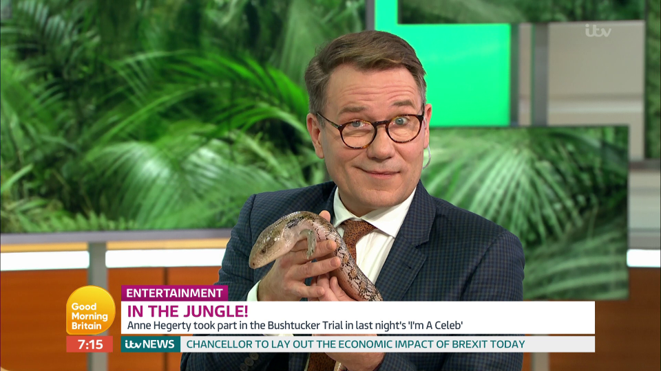  Richard Arnold had also brought a reptile on set in honour of I'm A Celebrity