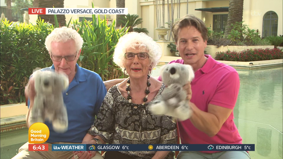  John's loved ones also brought some toy koalas with them