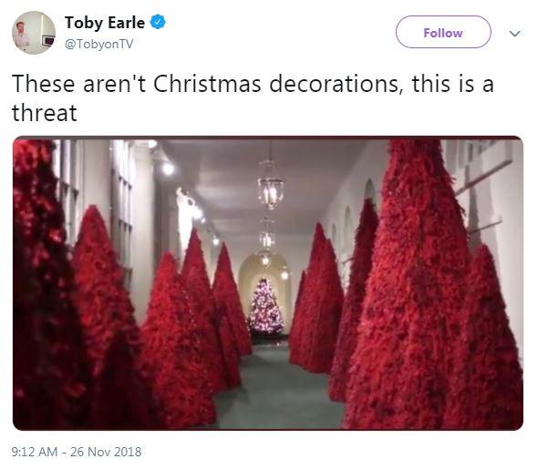  He says they do not look like decorations, but a threat