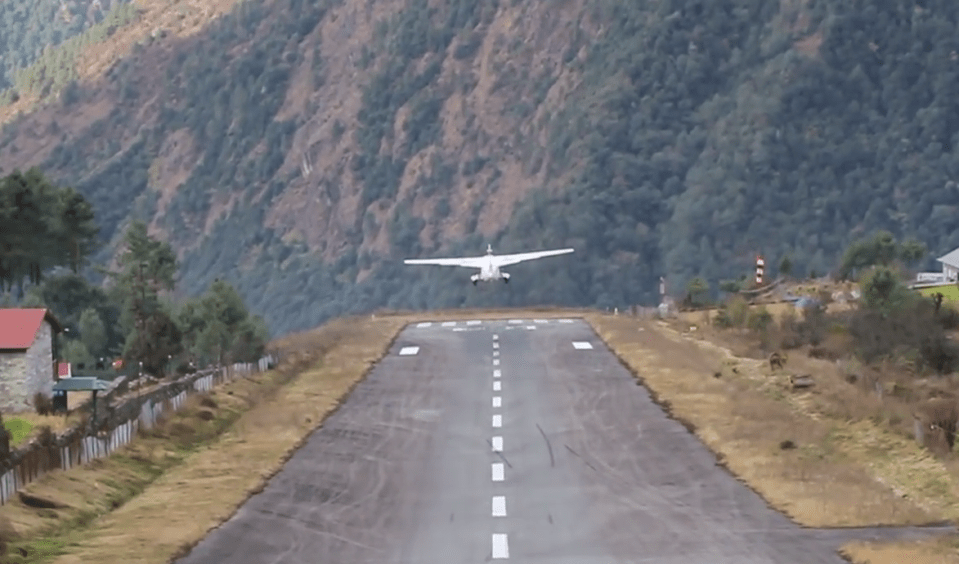  There's a sheer drop at the other end of the runway when planes take off