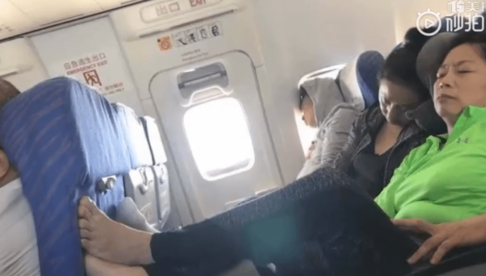  This passenger took a relaxed approach to flying