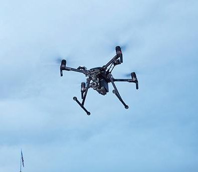  Officials confirmed the devices was an industrial drone which experts say are around five times larger than commercial counterparts