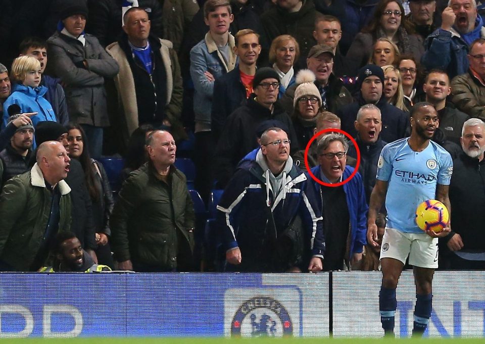 Photographs of the crowd show the footballer smile as the crowd yells