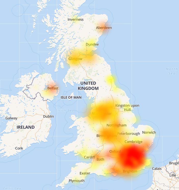 Downdetector O2 down