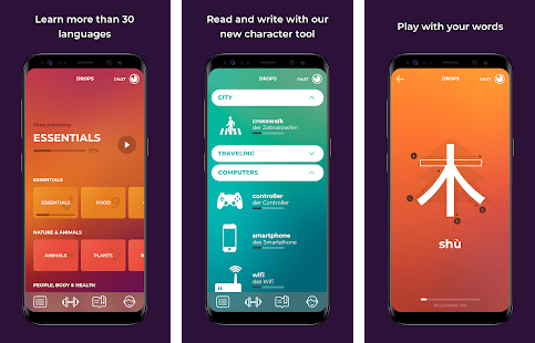  The best app for 2018 was Drops, a language-learning app