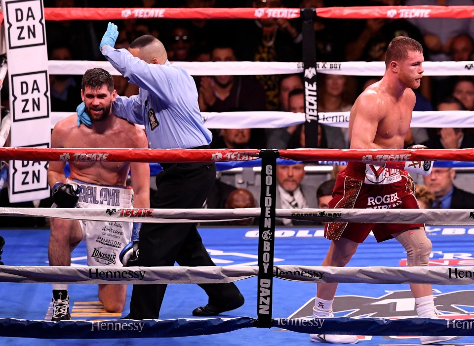 The referee had seen enough by the fourth knockdown deep in the third round