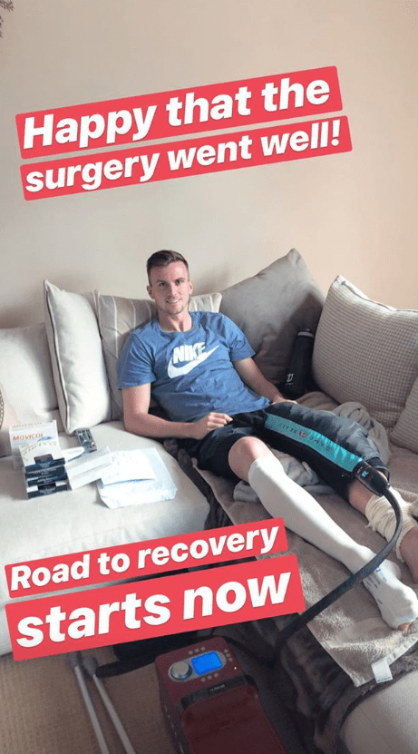  Holding took to Instagram to say his surgery was successful