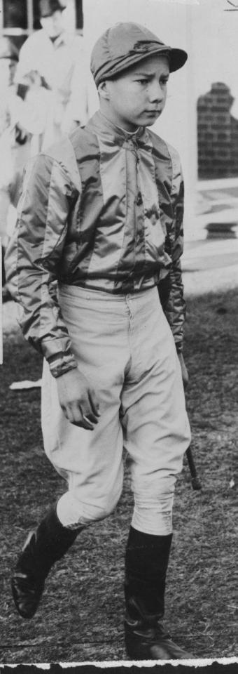  A very young Lester Piggott pictured aged 14 in 1950