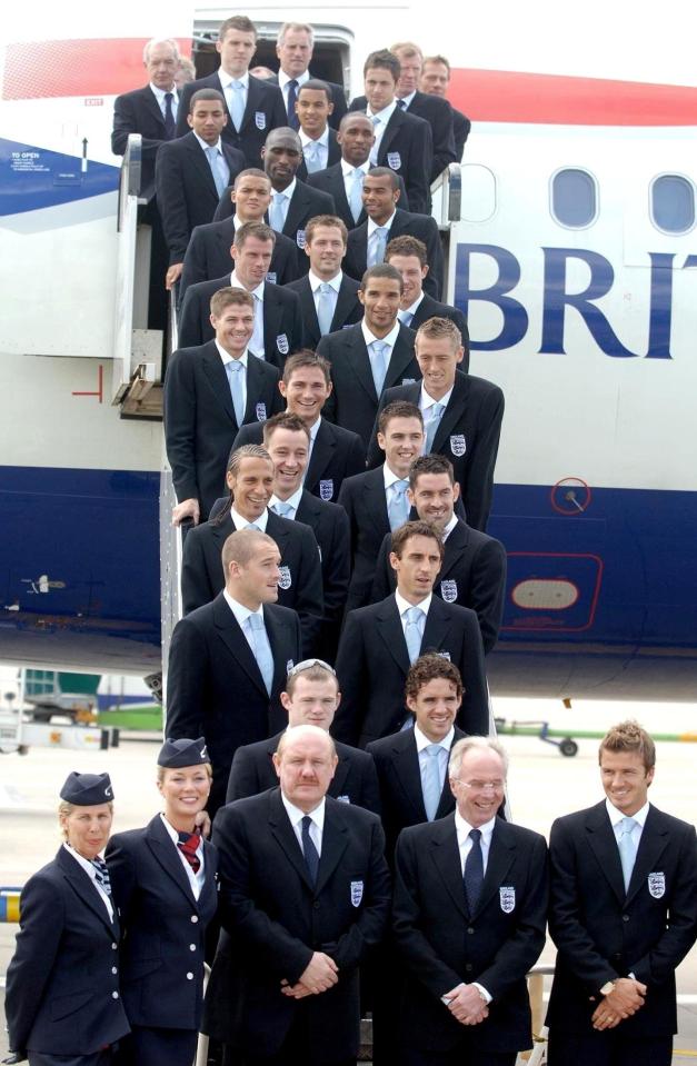  The Three Lions squad jet off to the World Cup 2006 in Germany