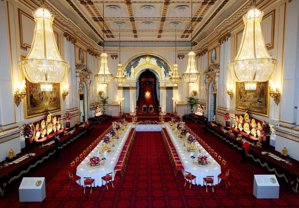  The ballroom at Buckingham Palace is also, unsurprisingly, very grand